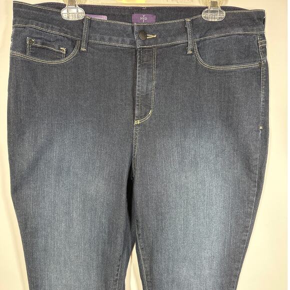 NYDJ Barbara Bootcut Denim Jeans Size 16 Embellished Pockets Dark Wash - Picture 2 of 11